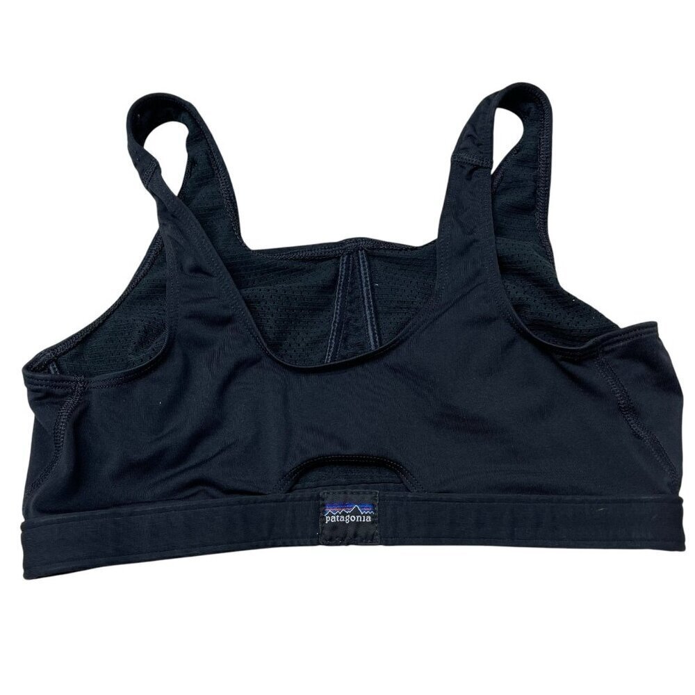 Vintage Patagonia Sports Bra 36/38 CD Black Straps Yoga Gym Made In USA Unpadded